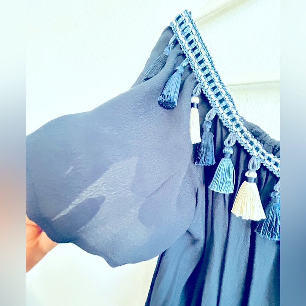 Off Shoulder Top, Fashion Nova Brand Blue XL - Picture 3 of 6